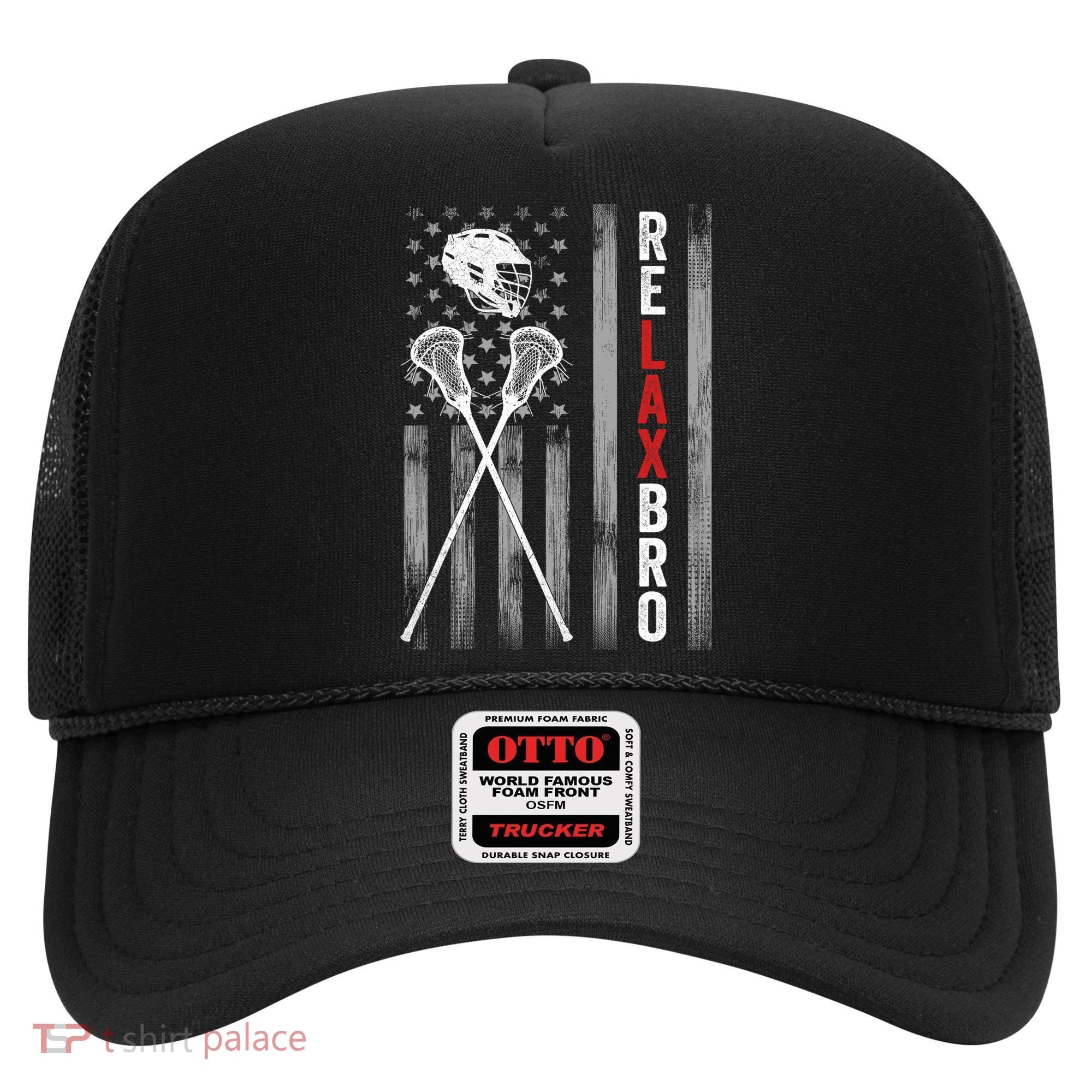 Relax Bro Lacrosse American Flag Lax Hat