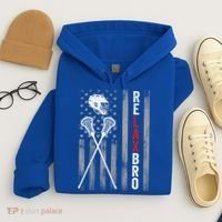 Relax Bro Lacrosse American Flag Lax Hoodie thumb 4