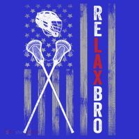 Relax Bro Lacrosse American Flag Lax Hoodie thumb 7