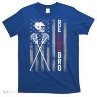 Relax Bro Lacrosse American Flag Lax T-Shirt thumb 0