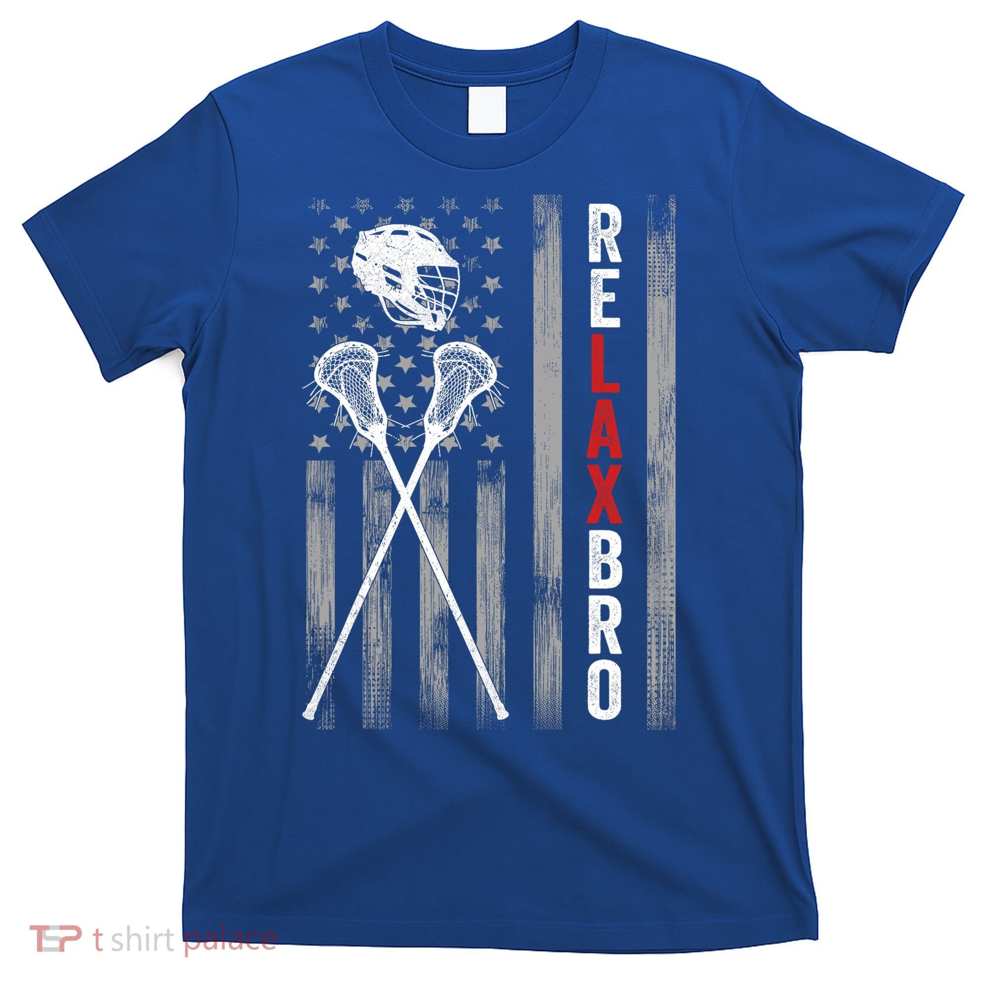 Relax Bro Lacrosse American Flag Lax T-Shirt