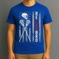 Relax Bro Lacrosse American Flag Lax T-Shirt thumb 3
