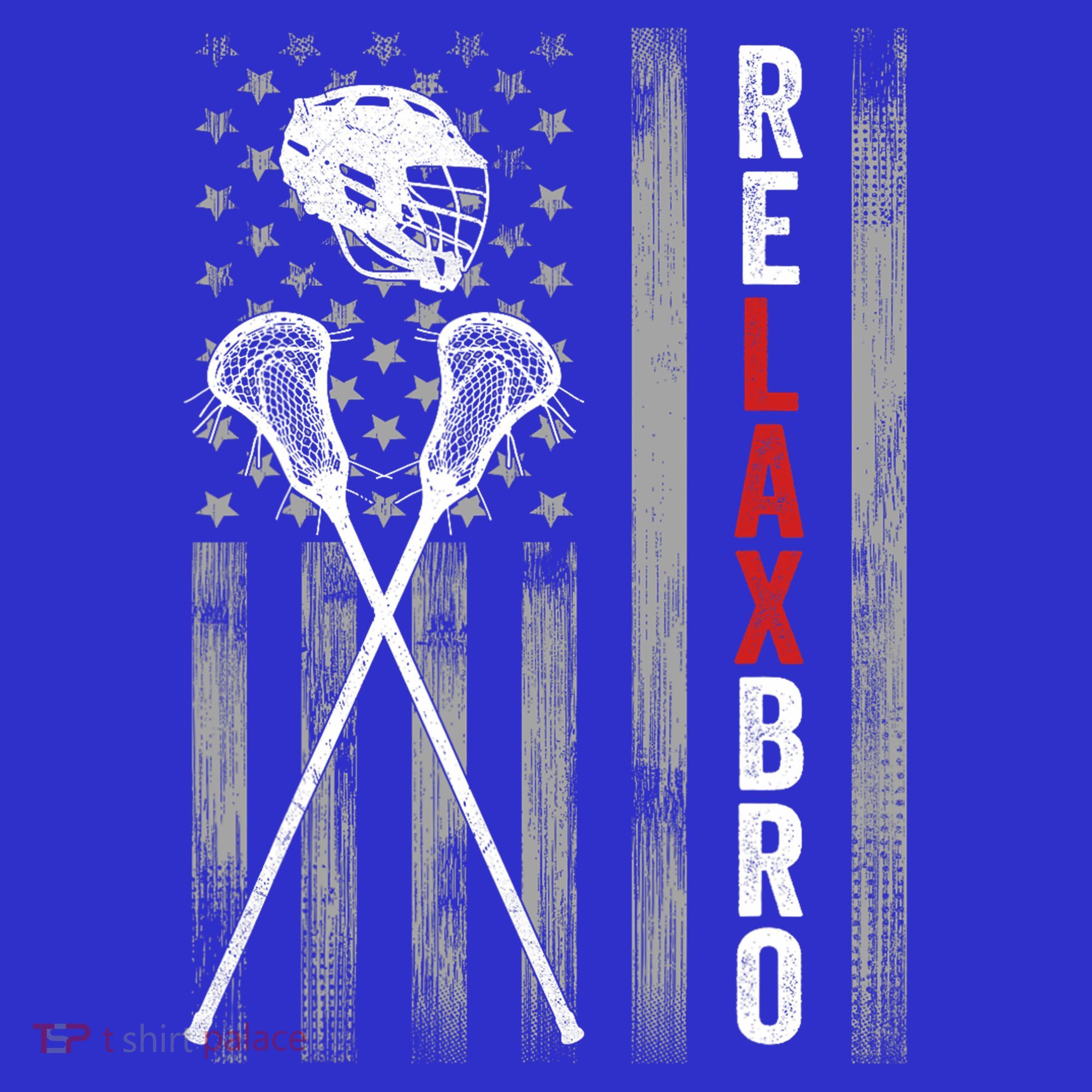 Relax Bro Lacrosse American Flag Lax Coaster