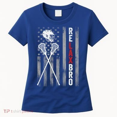 Relax Bro Lacrosse American Flag Lax Women's T-Shirt