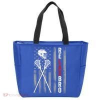 Relax Bro Lacrosse American Flag Lax Tote Bag thumb 0