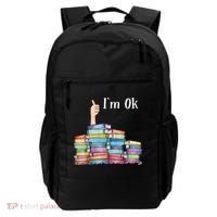 Reading Book Lovers I'm Ok National Book Lovers Day Backpack thumb 0