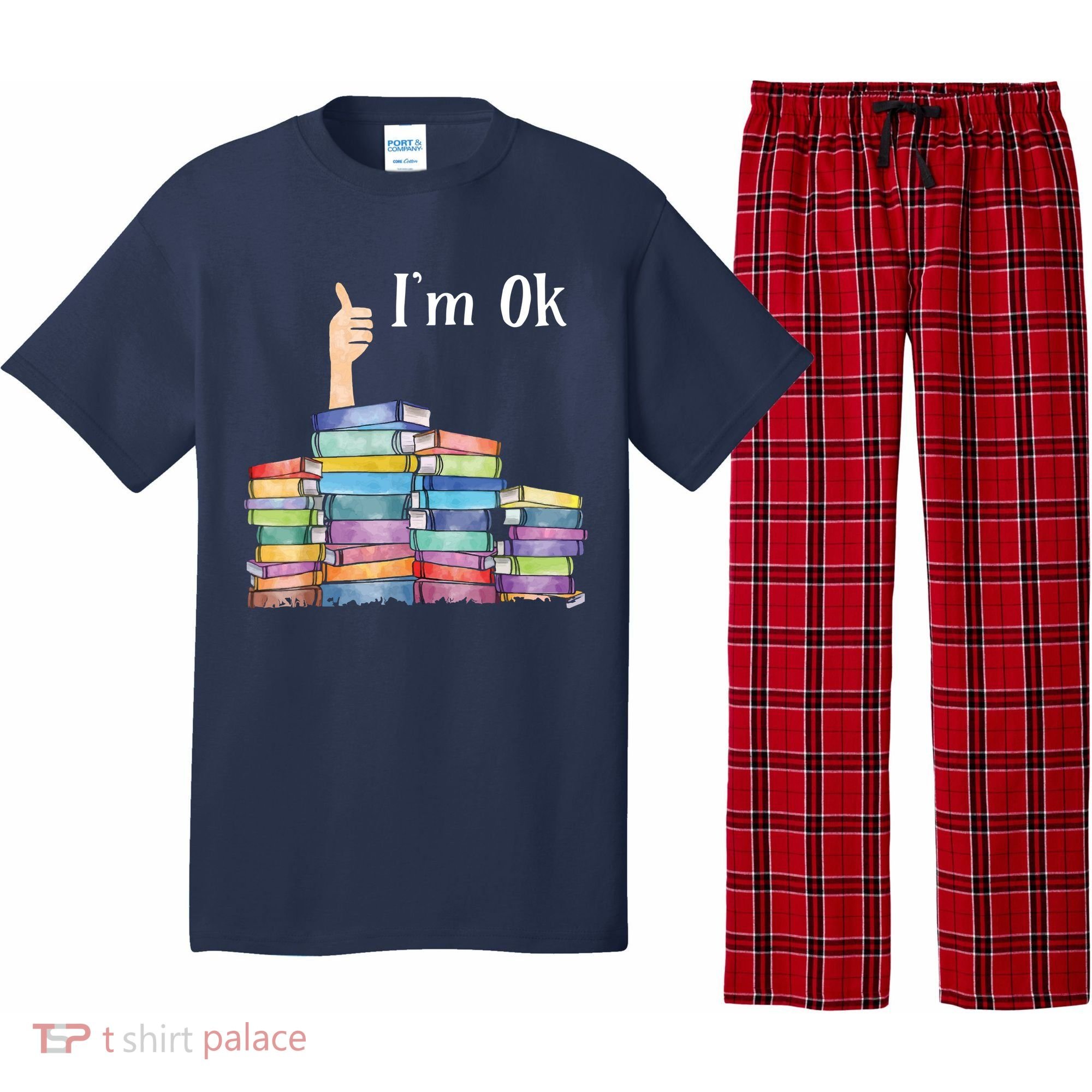 Reading Book Lovers I'm Ok National Book Lovers Day Pajama Set