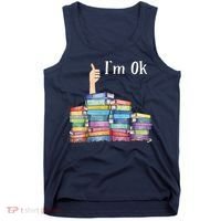Reading Book Lovers I'm Ok National Book Lovers Day Tank Top thumb 0