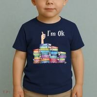Reading Book Lovers I'm Ok National Book Lovers Day Toddler T-Shirt thumb 2