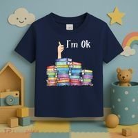 Reading Book Lovers I'm Ok National Book Lovers Day Toddler T-Shirt thumb 3