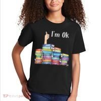 Reading Book Lovers I'm Ok National Book Lovers Day Kids T-Shirt thumb 2