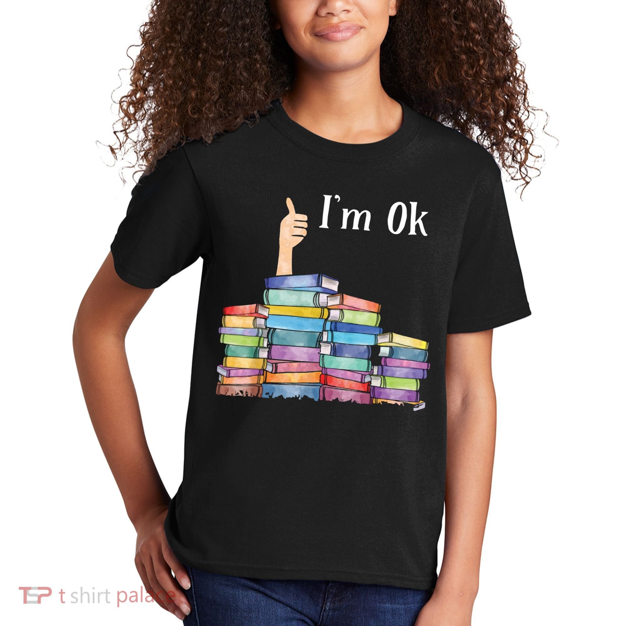 Reading Book Lovers I'm Ok National Book Lovers Day Kids T-Shirt