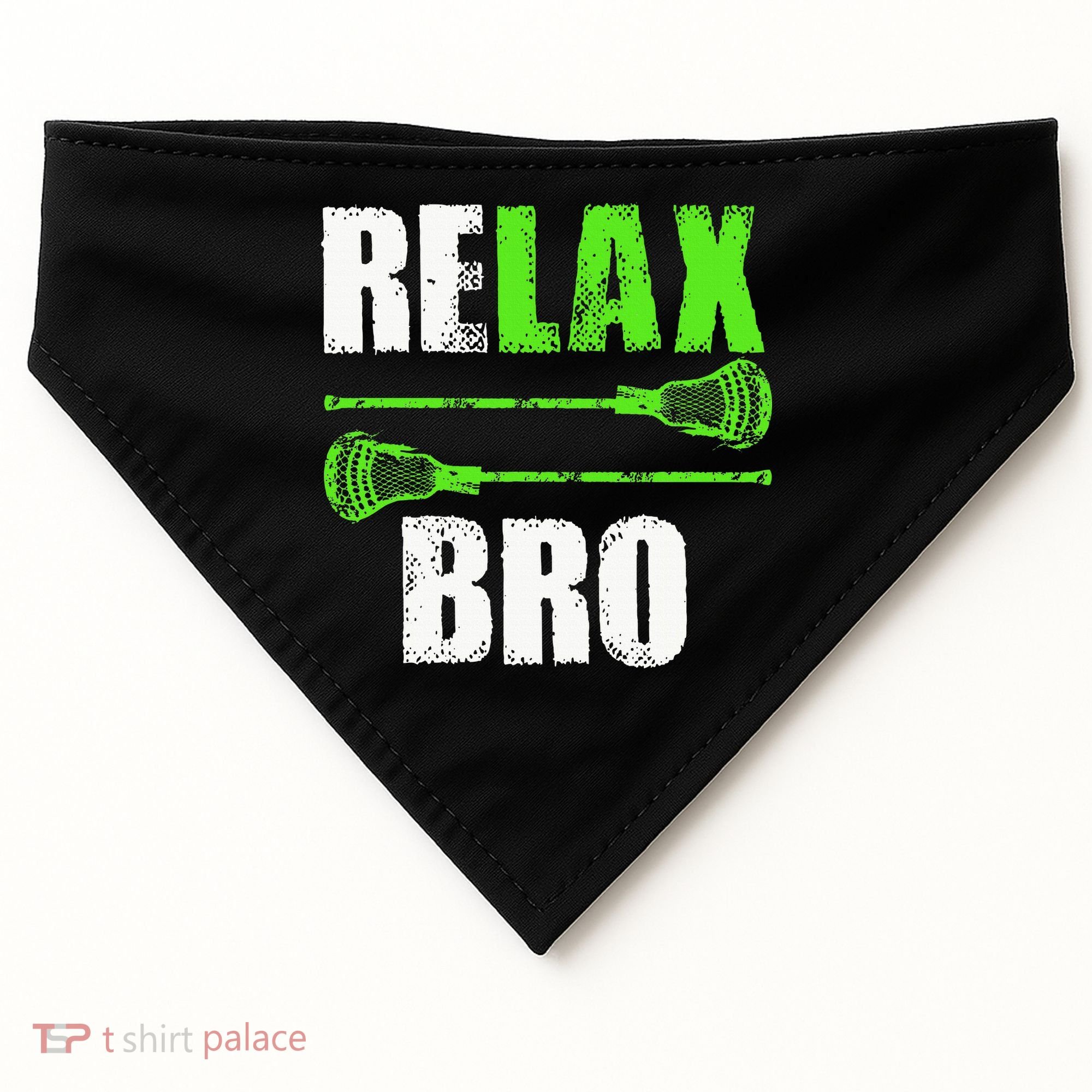 Relax Bro Lacrosse Sports Team Game USA-Made Doggie Bandana