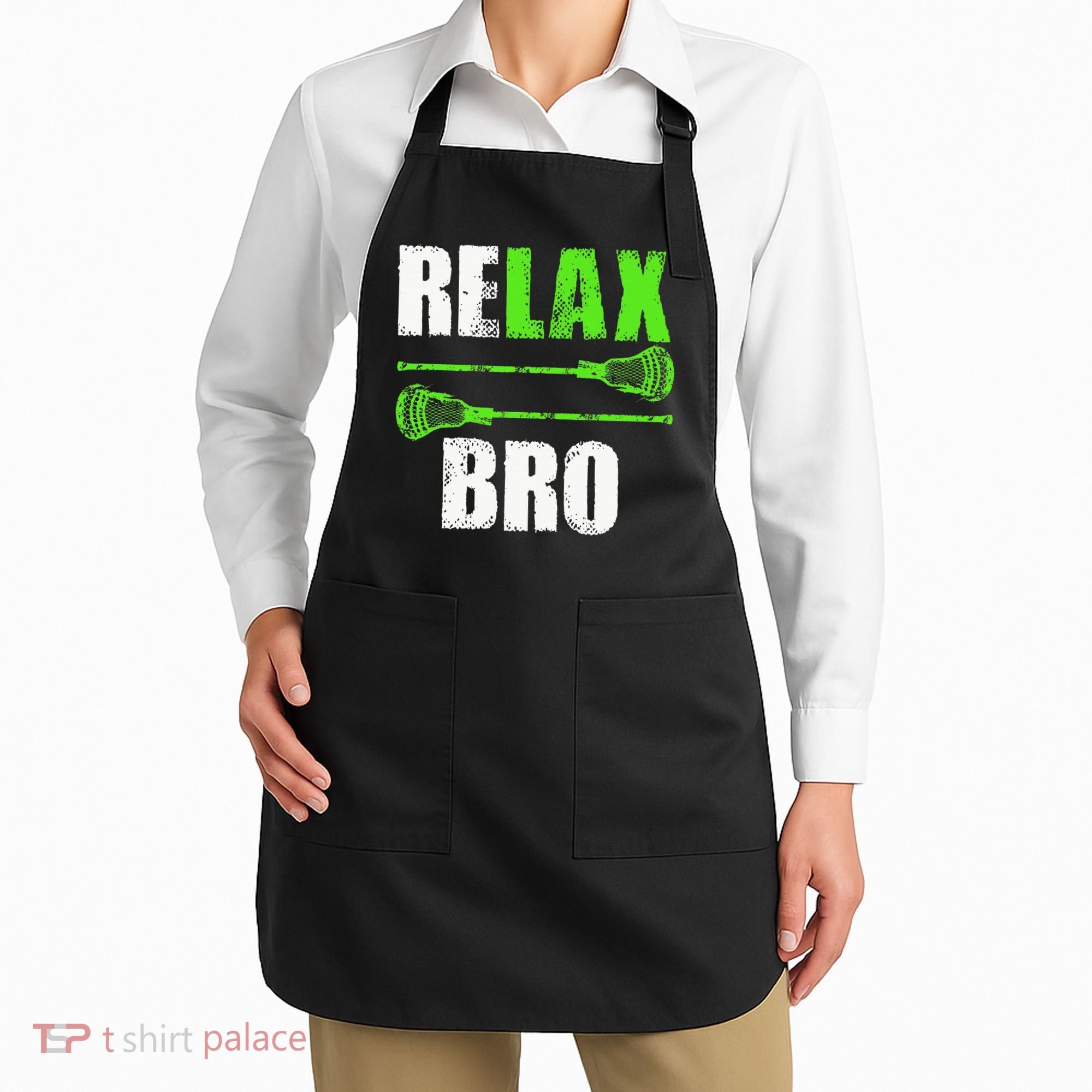 Relax Bro Lacrosse Sports Team Game Apron