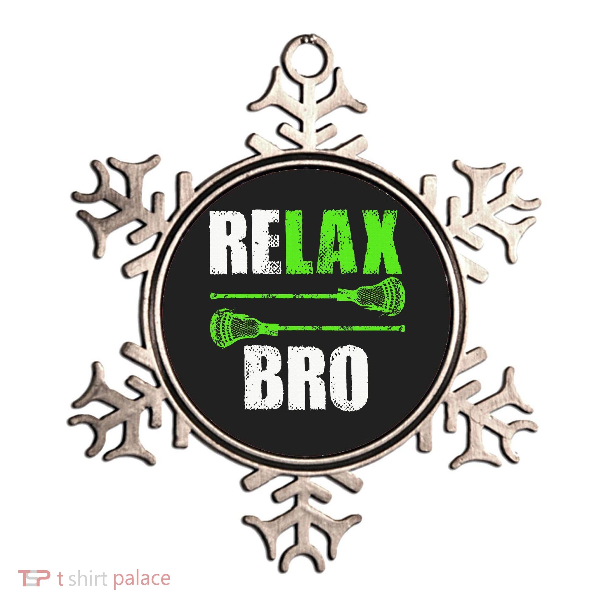 Relax Bro Lacrosse Sports Team Game Ornament