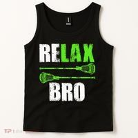 Relax Bro Lacrosse Sports Team Game Tank Top thumb 2