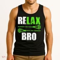 Relax Bro Lacrosse Sports Team Game Tank Top thumb 3