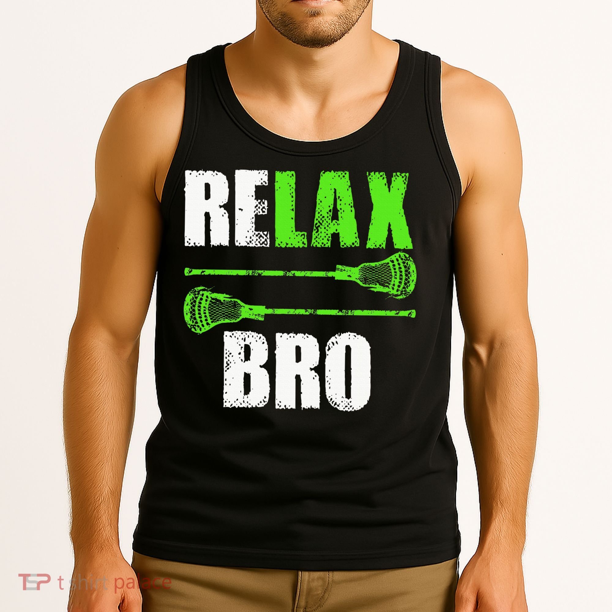 Relax Bro Lacrosse Sports Team Game Tank Top