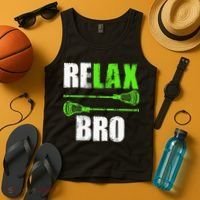 Relax Bro Lacrosse Sports Team Game Tank Top thumb 4