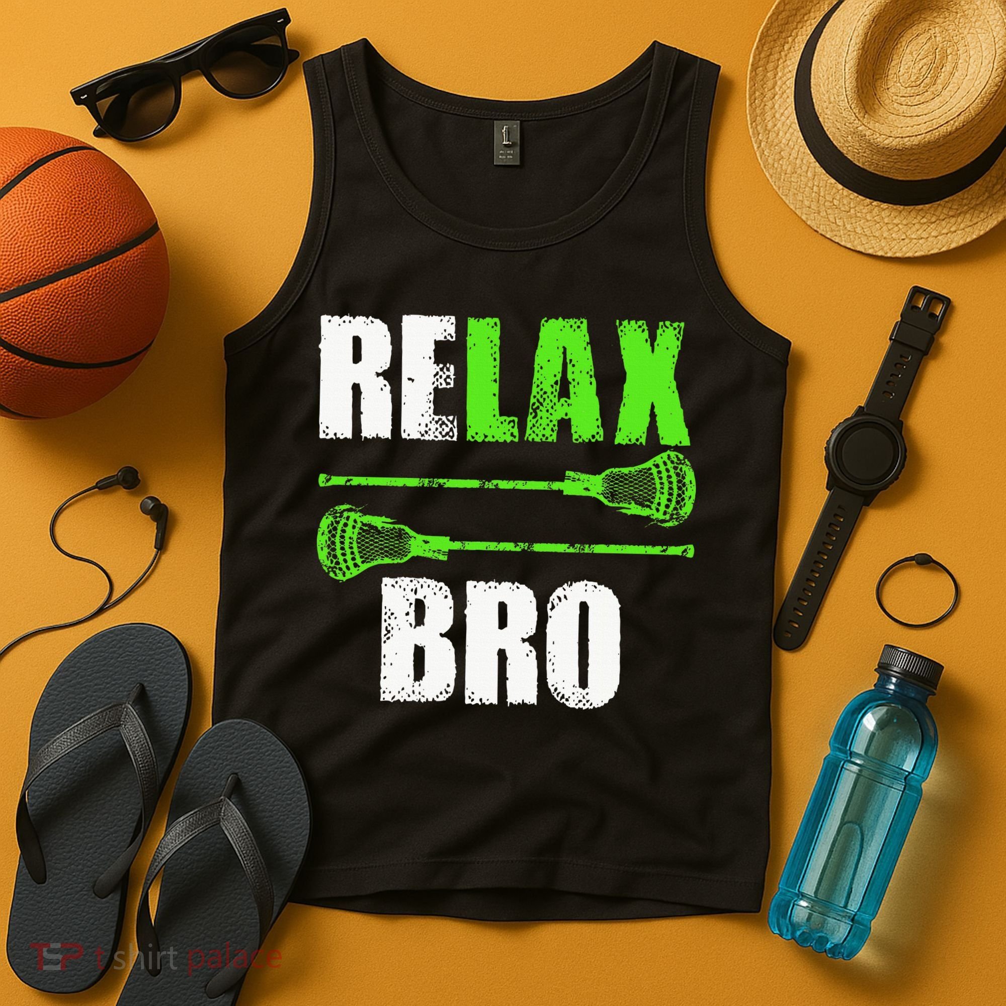 Relax Bro Lacrosse Sports Team Game Tank Top