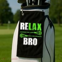 Relax Bro Lacrosse Sports Team Game Golf Towel thumb 2