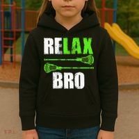 Relax Bro Lacrosse Sports Team Game Kids Hoodie thumb 3