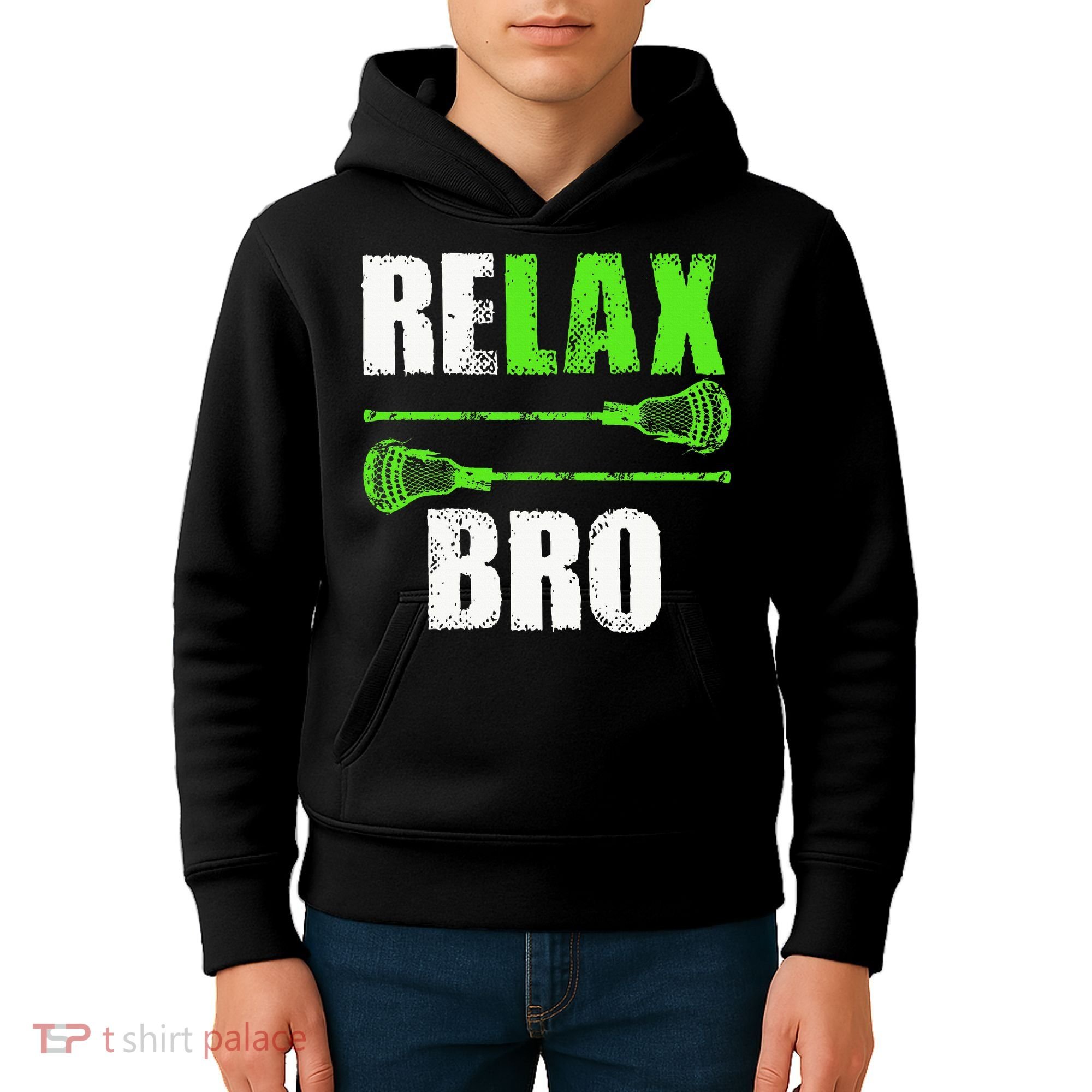 Relax Bro Lacrosse Sports Team Game Kids Hoodie