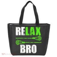 Relax Bro Lacrosse Sports Team Game Tote Bag thumb 0
