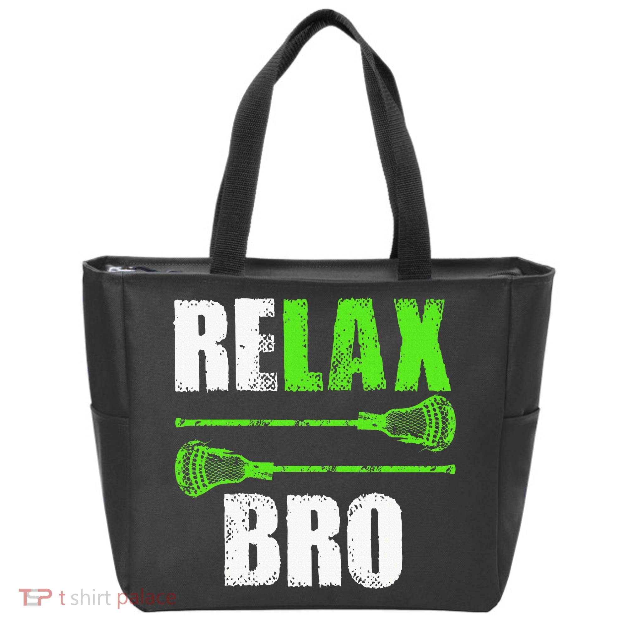 Relax Bro Lacrosse Sports Team Game Tote Bag