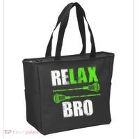 Relax Bro Lacrosse Sports Team Game Tote Bag thumb 2