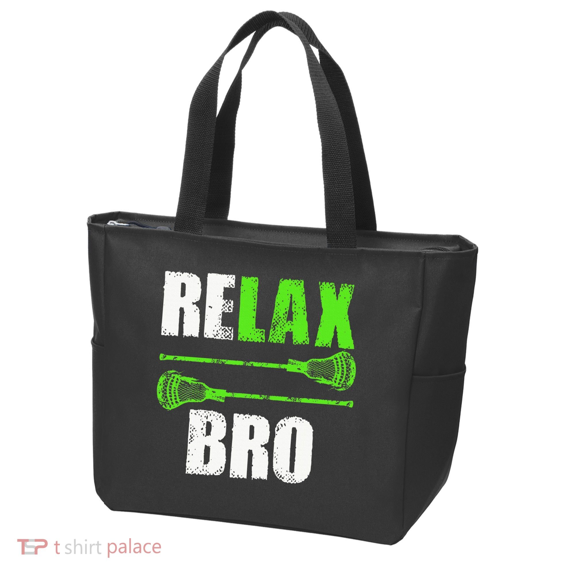 Relax Bro Lacrosse Sports Team Game Tote Bag