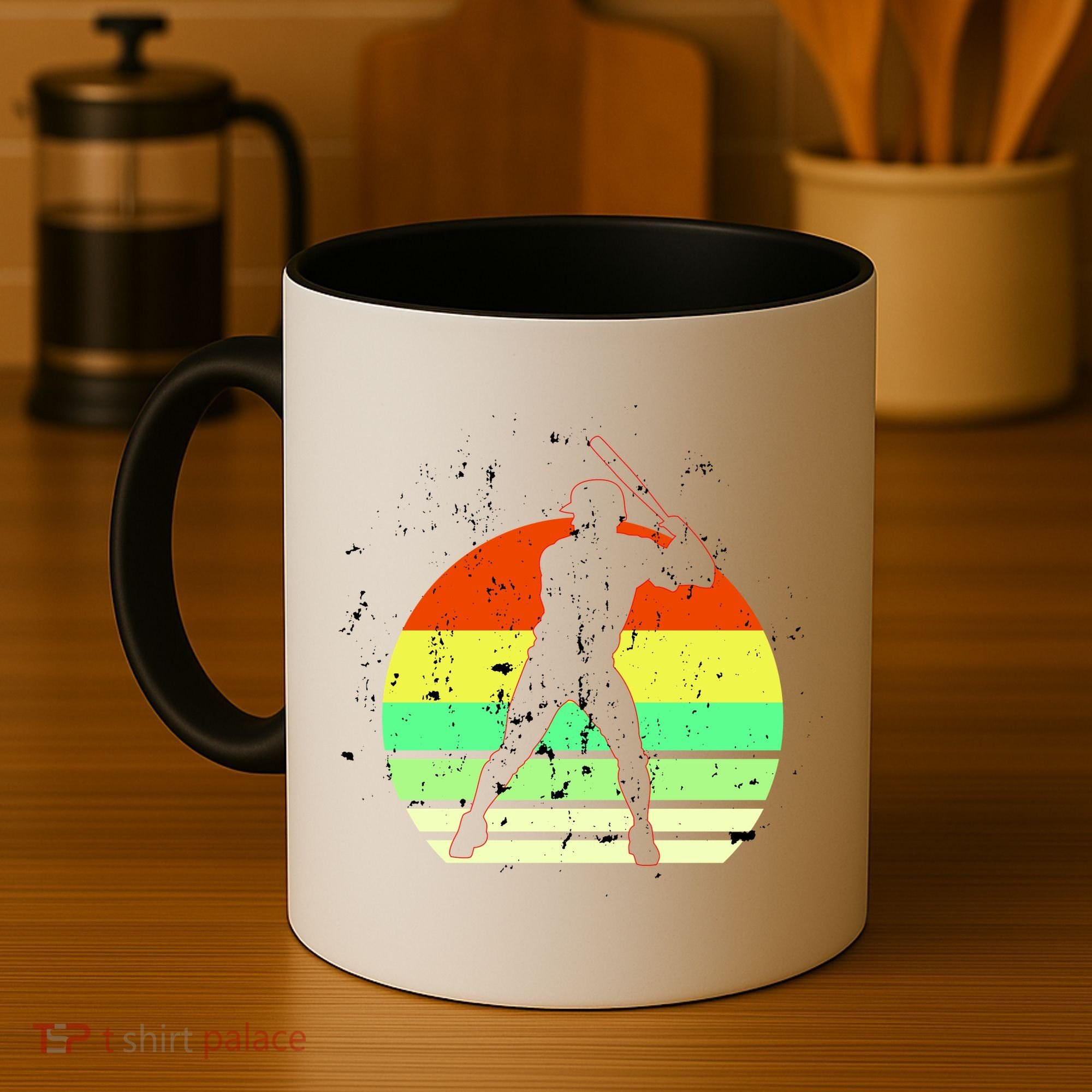 Retro Baseball Logo Coffee Mug