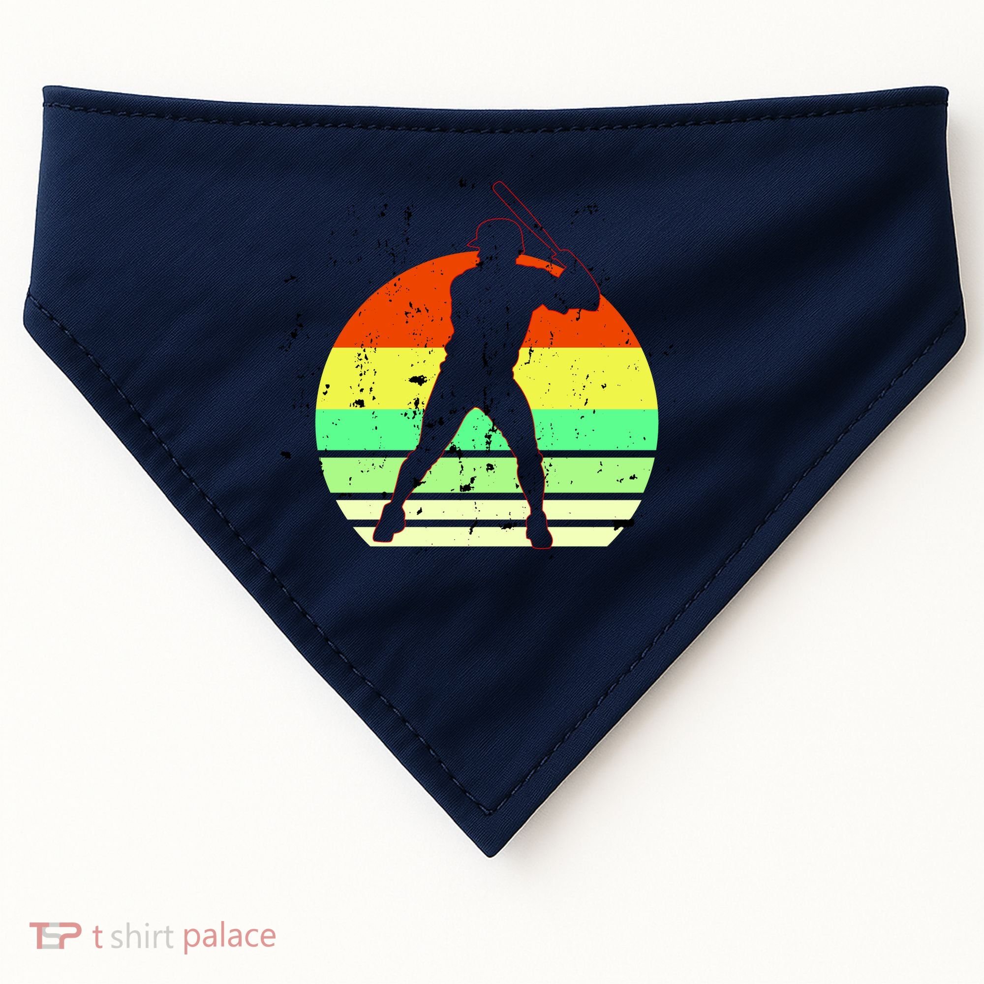 Retro Baseball Logo USA-Made Doggie Bandana