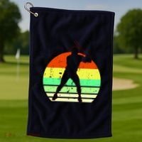 Retro Baseball Logo Golf Towel thumb 1