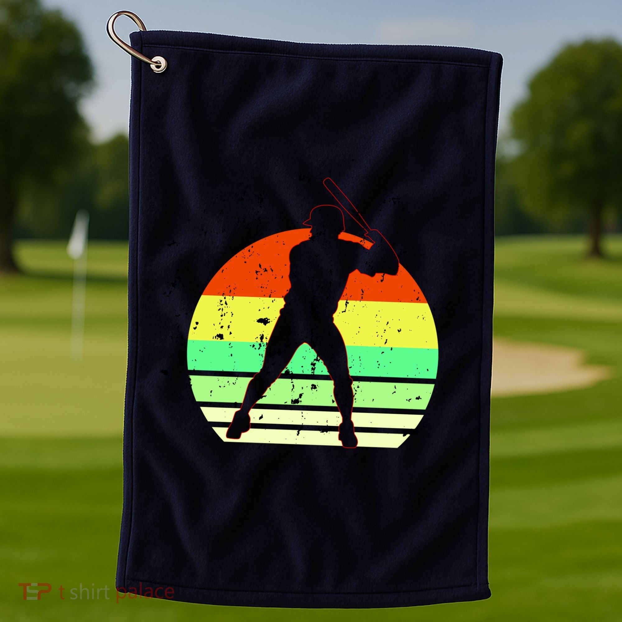Retro Baseball Logo Golf Towel