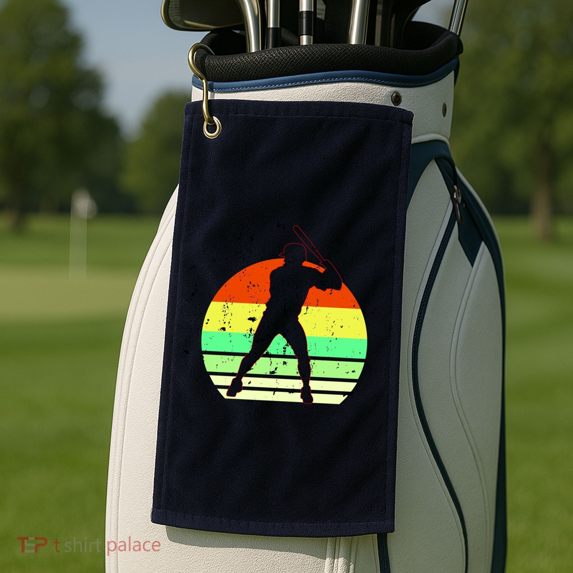 Retro Baseball Logo Golf Towel