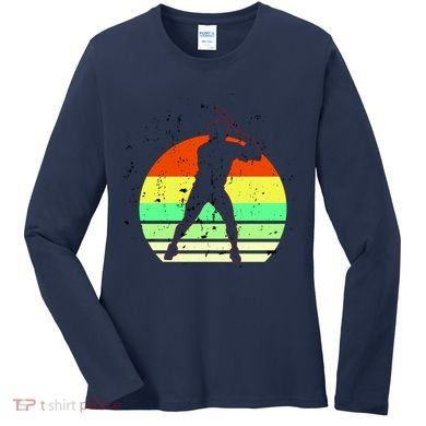 Retro Baseball Logo Women's Long Sleeve Shirt