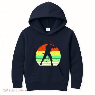 Retro Baseball Logo Kids Hoodie
