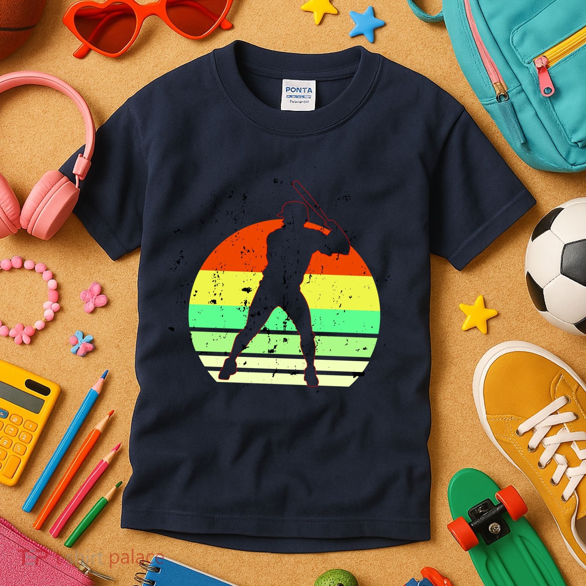 Retro Baseball Logo Kids T-Shirt