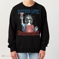 Retro Bitches Love Independence Funny Women's Sweatshirt thumb 0