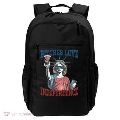 Retro Bitches Love Independence Funny Backpack