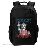 Retro Bitches Love Independence Funny Backpack thumb 0