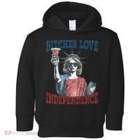 Retro Bitches Love Independence Funny Toddler Hoodie thumb 0