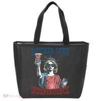 Retro Bitches Love Independence Funny Tote Bag thumb 0