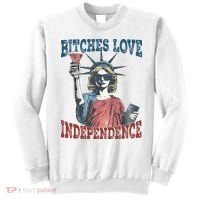 Retro Bitches Love Independence Funny Sweatshirt thumb 0