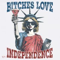 Retro Bitches Love Independence Funny Bucket Hat thumb 4