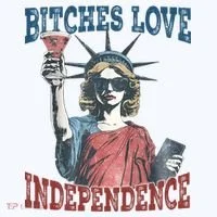 Retro Bitches Love Independence Funny Bucket Hat thumb 4