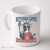 Retro Bitches Love Independence Funny Coffee Mug thumb 0