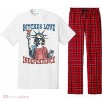 Retro Bitches Love Independence Funny Pajama Set thumb 0