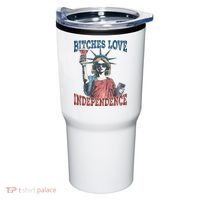 Retro Bitches Love Independence Funny Tumbler thumb 0